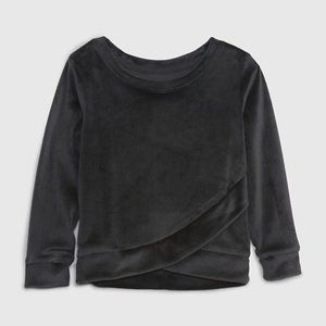 Gap sweater 3T baby girl sweater black velour crew neck sweater